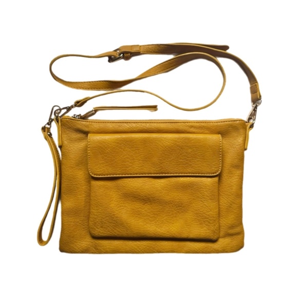 Shiraleah Handbags - Shiraleah Chicago Jesse Mustard Clutch Crossbody